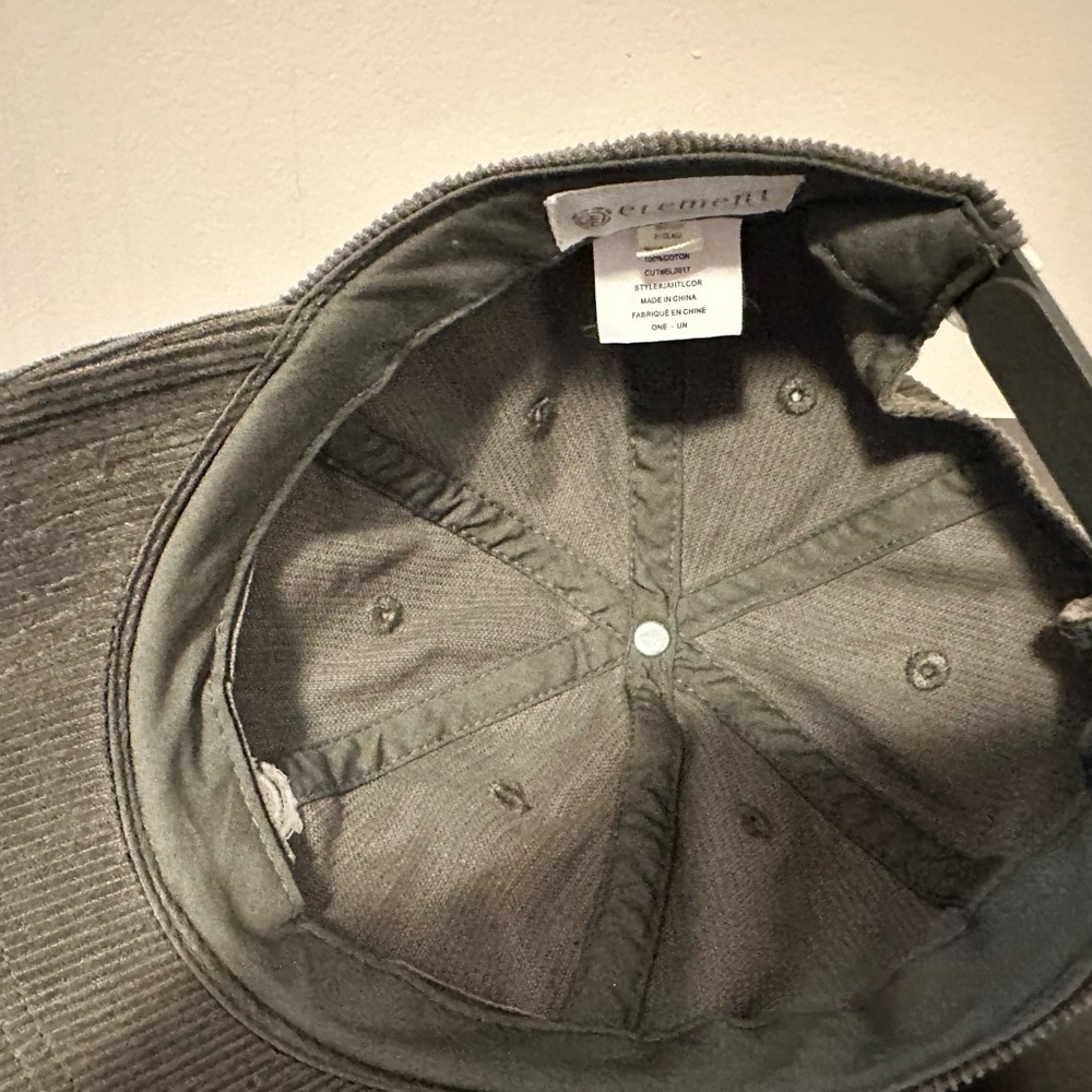 Elements Eden Gray Corduroy Dad Cap - Picture 8 of 9